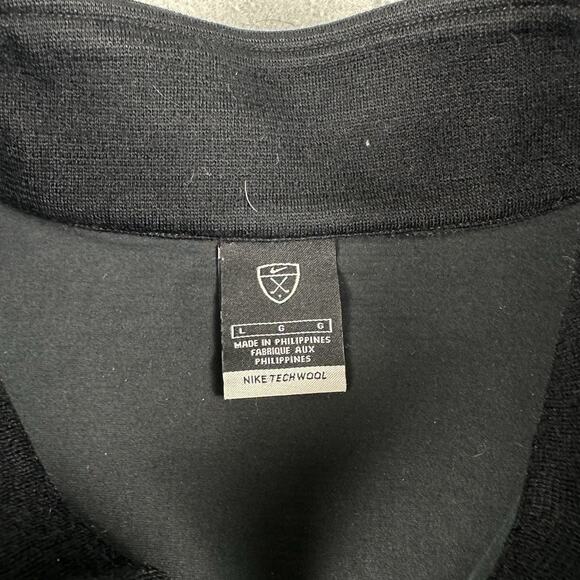 Nike Golf 1/2 Zip Sweater Men’s Large Black Merino Wool Zip Pullover Techwool - Picture 13 of 16
